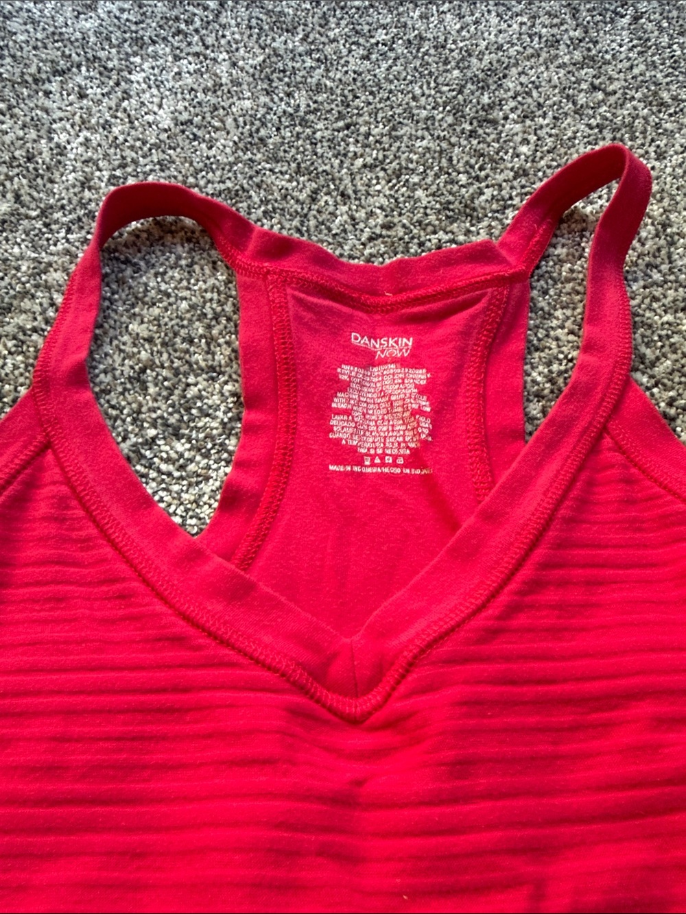 Danskin Now Hot Pink Ribbed Racerback Tank - Picture 3 of 3